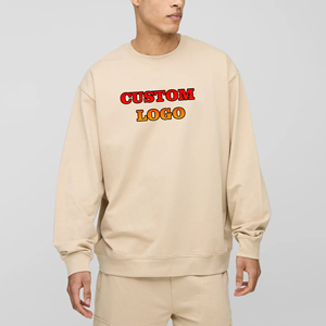 เสื้อสเวตเชิ้ตคอกลมผ้าฝ้ายโอเวอร์ไซส์ไหล่ไหล่100% โอเวอร์ไซส์ทำจากผ้าฝ้ายเสื้อวอร์มพื้นฐานออกแบบได้ตามต้องการ - Product Image 1