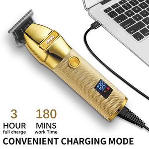 Máquina de Cortar Cabello Recargable con Pantalla LED, Recortadora y Afeitadora de Barba Ajustable para Hombre con Fuente de Alimentación por Cable/Batería - Product Image 4