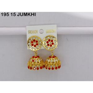 Pendientes Jhumka de pavo real de mejor diseño de calidad premium con acabado dorado y pendientes de perlas Pendientes colgantes étnicos de moda para mujer - Product Image 5