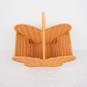 Cesta Tejida de Mimbre de Plástico Vintage con Asa para Picnics y Fiestas - Product Image 4