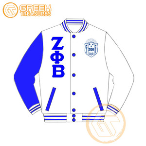 Personnalisé Zeta Phi Beta Varsity Veste Sororité Vêtements Haute Qualité Respirant Satin Brodé Crest & Lettres Fine Femmes - Product Image 1