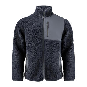 Service OEM, veste en polaire tendance de haute qualité, fabrication sur mesure, vente chaude, finition enduite, col montant, devant unisexe - Product Image 6