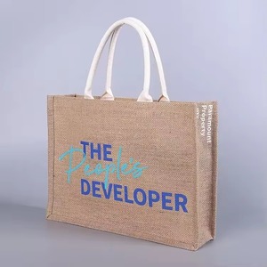 Bolsa de Compras de Yute Colorida con Bolsillo Lateral, Diseño Personalizado Impreso, Resistente y Ecológica, para Regalos Promocionales - Product Image 2