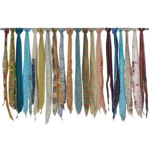 Pañuelo de Seda Multicolor Vintage, Estampado a Mano con Temática Boho, para el Cuello, Accesorio de Moda para la Primavera - Product Image 3