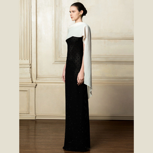 Ropa de mujer de calidad Premium vestido ALIYAH vestido largo tela de celosía rústica moda ropa de mujer marca de lujo - Product Image 3