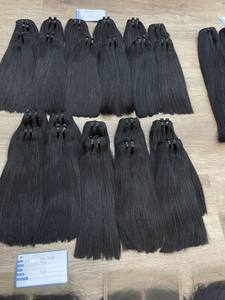 Paquets de cheveux 100% humains avec closure Extensions de cheveux humains vierges droits de couleur naturelle avec closure Livraison directe - Product Image 6