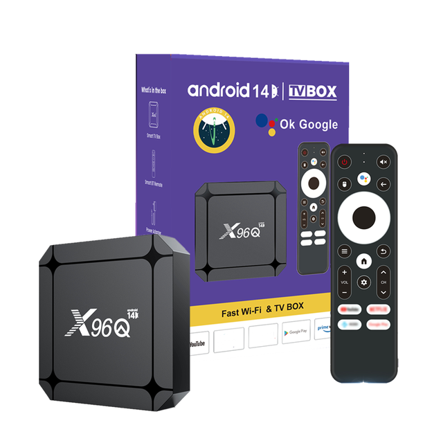 Hot Sale X96Q Android Box Android 14 RK3518 2+16GB BT Remote Control 100M Network Port 4K Android Box