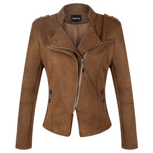 แจ็คเก็ตหนังผู้หญิงคุณภาพสูง OEM ปี 2024 สำหรับฤดูหนาว ติดกระดุม ระบายอากาศได้ดี กันลม เป็นมิตรกับสิ่งแวดล้อม ผลิตโดยโรงงานมืออาชีพในปากีสถาน - Product Image 1