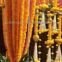 Indiase handgemaakte kunstmatige witte en gele jasmijn decoratieve goudsbloem bloemenkransen bruiloft Haldi Mehndi Sangeet feestelijke decoratie