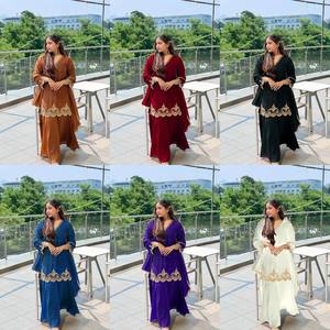 ชุดคอลเลกชั่นปากัสจากอินเดียผ้าจอร์เจียเทียมขนาดใหญ่ออกแบบปักลายสำหรับผู้หญิงชุดปาร์ตี้ล่าสุด - Product Image 3