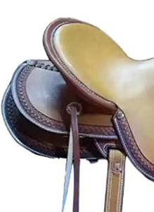 Selle Western de cheval faite à la main de haute qualité Design usiné Produit en cuir de course anglais directement de l'Inde - Product Image 3