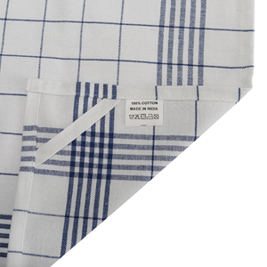 Chiffons de nettoyage de cuisine en coton recyclé avec motif à carreaux carrés tissés pour les serviettes de cuisine à usage domestique - Product Image 2