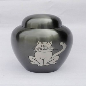 โกศใส่เถ้ากระดูกสำหรับผู้ใหญ่ทำจากอินเดียสลักลายผีเสื้อเคลือบสีชมพูสีทอง - Product Image 5