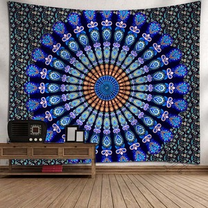Tapiz de algodón con estampado Digital de Mandala, tapiz colgante de pared indio para decoración del hogar, tela de playa - Product Image 6
