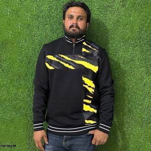Custom Made Cotton Polyester Hoodies <b>Men's</b> Fleece Windproof Breathable Fall Winter Plus Size Casual Pullover <b>Half</b> <b>Zip</b> <b>Sweatshirt</b> - Product Image 1