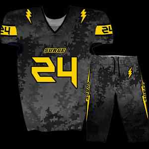 เสื้อฟุตบอลเยาวชนอเมริกันพิมพ์ลายออกแบบได้ตามต้องการกางเกงขาสั้นระบายอากาศพร้อมแขนสั้นขนาดใหญ่พิเศษสไตล์ฤดูร้อน - Product Image 1