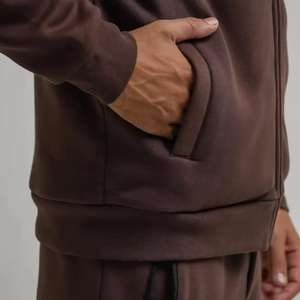 Vente à chaud personnalisé sans cordon de serrage sweats à capuche zippés vierge plaine surdimensionné polaire fermeture éclair coupe Boxy sweat à capuche de haute qualité pour hommes - Product Image 6