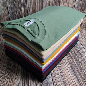 T-shirt pour homme grande taille en polyester/coton de haute qualité 380 g/m², uni, impression personnalisée, broderie, respirant, unisexe, surdimensionné - Product Image 1