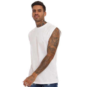 Camiseta sin Mangas para Hombre con Logotipo Personalizado, Venta al por Mayor, Logotipo Personalizado, Temporada de Verano, Camiseta sin Mangas de Algodón Cómoda para Hombre - Product Image 1