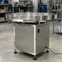 Table tournante réglable en acier inoxydable 304 pour ligne de remplissage et convoyeur d'emballage