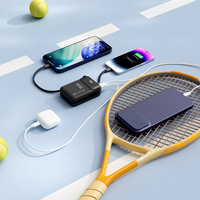 20000mAh 45W PD Pengisian Cepat Kabel Ganda Terintegrasi 4-Perangkat Layar HD Disetujui Maskapai Penerbangan Aman Power Bank OEM MH811