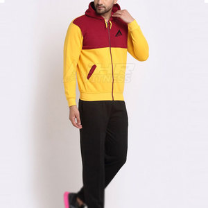 Chándal de lana de color sólido unisex XXL, sudaderas transpirables de algodón 100%, diseño personalizado, conjuntos de fitness de invierno para exteriores, MOQ bajo alto - Product Image 2