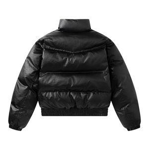 Chaquetas de Plumón Personalizadas al por Mayor para Hombre, Chaquetas Cortas Acolchadas, Chaqueta Holgada Unisex de Invierno, Chaqueta con Cremallera para Hombre de Talla Grande - Product Image 4