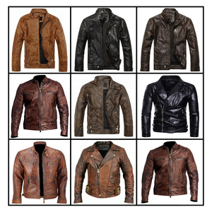 Veste en cuir respirante noire à col montant et fermeture éclair pour homme de qualité supérieure 2024, grande taille, manteau d'hiver pour homme, livraison DDP - Product Image 4