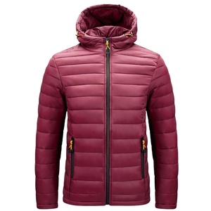 แจ็กเก็ตขนเป็ดน้ำหนักเบาของผู้ชายเสื้อฮู้ดระบายอากาศกันน้ำสีพื้นไซส์ใหญ่พิเศษสำหรับ2026ฤดูหนาว - Product Image 1