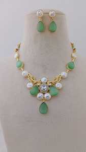 Lujoso diseño personalizable conjunto de joyería de moda collar de rubí real piedras de lágrima profunda ornamentación única - Product Image 4