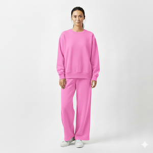 Conjunto de Sudadera Holgada y Pantalones Anchos de Felpa para Mujer, Transpirable, Ecológico, para Invierno, Ropa Cómoda e Informal - Product Image 6