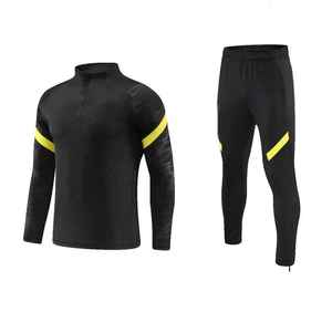 Chándal de Entrenamiento de Fútbol para Hombre, Otoño 2024, Transpirable, 100% Algodón, Manga Larga, Media Cremallera, Talla XL, con Logotipos del Club - Product Image 3