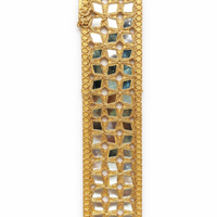 Dentelle brodée de qualité supérieure avec travail miroir pour vêtements ethniques et décorations artisanales traditionnelles - Grossiste