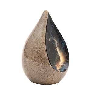 Urna para cenizas humanas Cremate Sand Marble Storm Teardrop Adult Cremate Urn Adult Cremate Urna de tamaño completo - Product Image 6