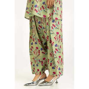 Ensemble coordonné IUSTTS-1249 pour femmes, viscose, lin imprimé, crêpe, style décontracté, taille XXS, deux pièces pour le printemps/été, sans col - Product Image 2