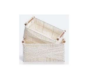 Panier de rangement en macramé avec une touche élégante conçu pour organiser les jouets, les articles de bureau ou les essentiels d'autosoins - Product Image 6
