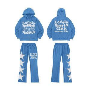 2026 Custom Design Men's <b>Hoodie</b> And Sweatpants Sets Distressed Acid Wash Sweatsuits - Product Image 5