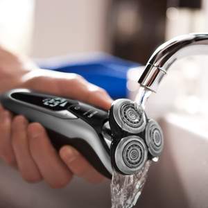 Rasoir électrique double lame humide et sèche, charge sans fil, mini rasoir rotatif pour le visage et le corps, interface en allemand, IPX7 - Product Image 3