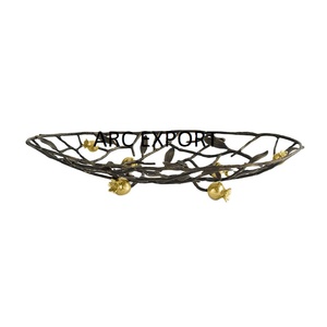 Latest Stylish Unique Black Color Coral Design Metal Serving Bowls Simple <b>Kitchen</b> <b>Accessories</b> on Sale Home <b>Decor</b> Tabletop Bowl - Product Image 1