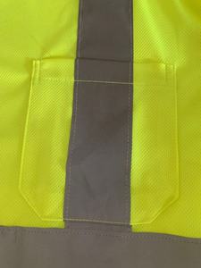 Chaleco de Seguridad Reflectante de Alta Visibilidad, Malla Fluorescente de Poliéster de Secado Rápido, Unisex, Ropa de Trabajo con Impresión por Sublimación - Product Image 4