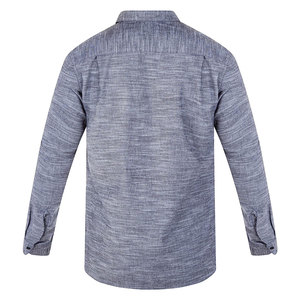 Camisa texturizada de manga larga con botones para hombre, Color sólido, personalizada, diseño personalizado, gran oferta - Product Image 5