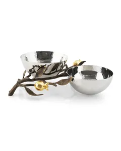 Design accrocheur bol de service en métal de haute qualité Durable longue durée bol en argent élégant maison décor de table - Product Image 4