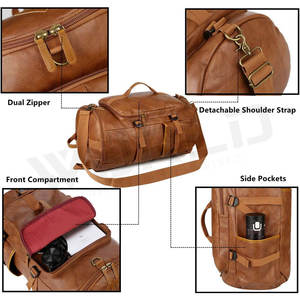 Outdoor Factory Wholesale Handmade <b>Luggage</b> Leather Duffle Bag for Men Travel Duffle Bags for Outing - Product Image 2