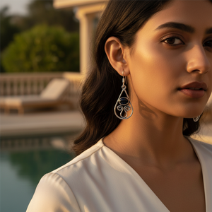 Pendientes de Plata 925 con Forma de Lágrima y Piedra Arenisca Azul para Mujer, Accesorios de Moda - Product Image 1