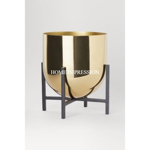 Lot de 2 pots de fleurs en métal chromé de taille personnalisée pour la décoration de jardin en plein air, durables, respectueux de l'environnement et légers - Product Image 6