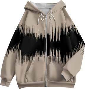 Sweat à capuche zippé surdimensionné pour homme Streetwear personnalisé avec poche kangourou 100% coton vêtements d'hiver pour l'hiver Streetstyle - Product Image 1