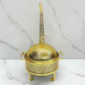 Réchaud à buffet rond en acier inoxydable, réchaud à combustible, plats chauffants, bassin de restauration, chauffe-plats 2L/3L - Product Image 1