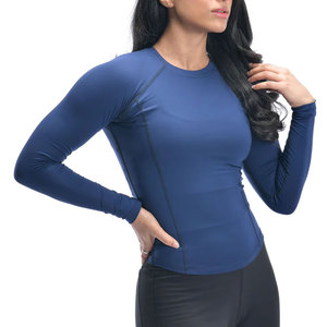 Prix de gros Respirant Gym Wear Fitness Compression Sport Chemise Pour Femmes À Manches Longues Rash Guard Compression Chemise - Product Image 1