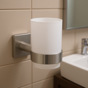 FUJI Brushed Silver FJ10 38 Porte-brosse à dents mural 6,7x10,8x9,5 cm Articles de bain et de toilette - Product Image 3