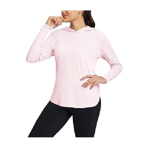 Nueva llegada de las mujeres 100% algodón de manga larga cuello redondo hombro pendiente impreso cómodo pulóver CON CAPUCHA DE Bangladesh - Product Image 1